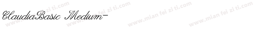 ClaudiaBasic Medium字体转换